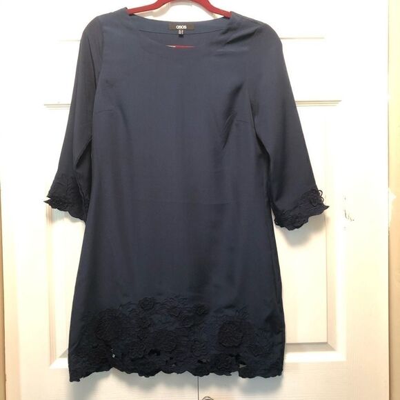 ASOS Floral Lace Trimmed Mini Dress - Picture 1 of 7